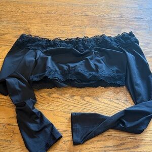 SHEIN Black Lace Bandeau Top